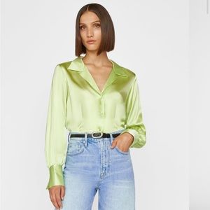 Frame - The Femme Shirt in Bright Lime
